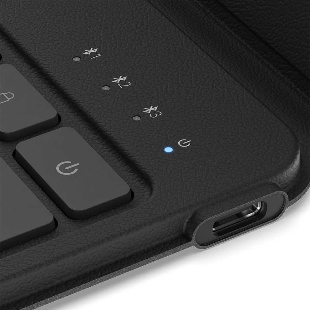 „Satechi OntheGo?“ „Bluetooth“ klaviatūra su stovu, „Nordic išdėstymas“ – juoda
