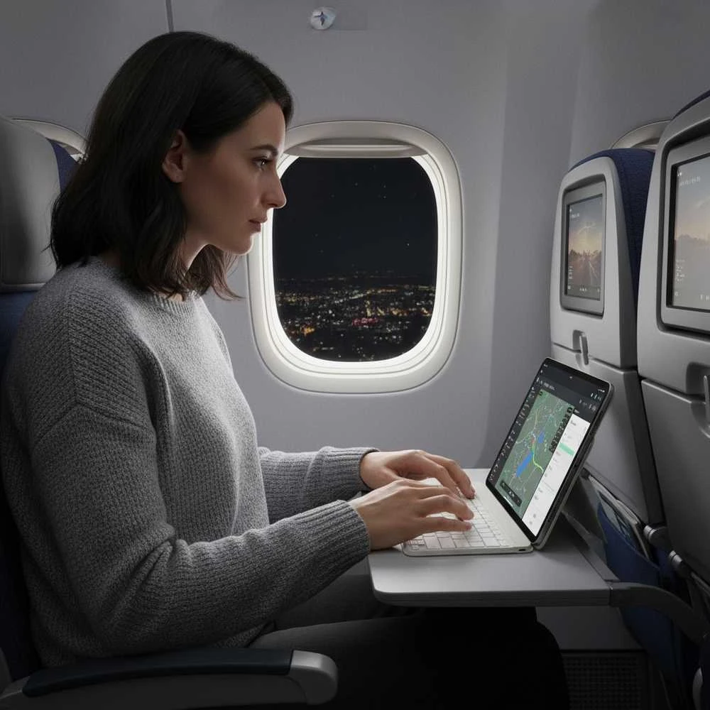 Belaidė klaviatūra su stovu išmaniajam telefonui / planšetiniam kompiuteriui QWERTY Satechi Onthego smėlio spalvos