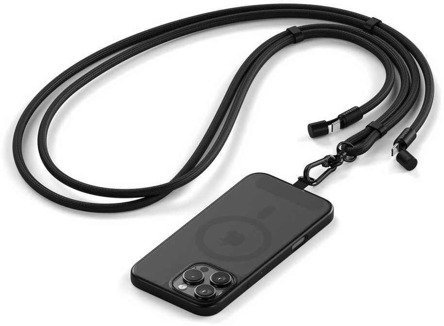 Satechi OntheGo Crossbody Lanyard Cable Juodas