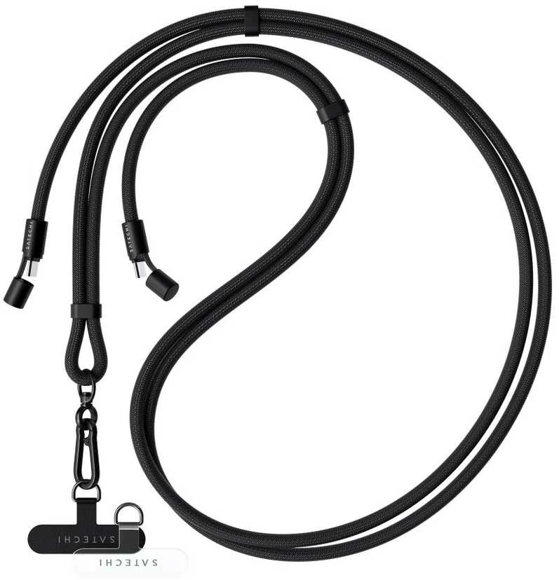 Satechi OntheGo Crossbody Lanyard Cable Juodas