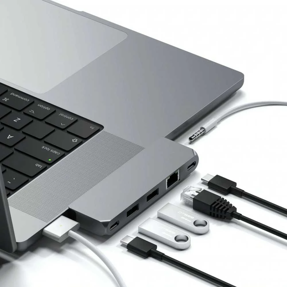 USB Hub Satechi USB-C Pro Hub Mini Space Pilka
