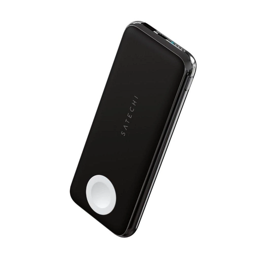 Satechi Quatro Wireless Qi 10000mAh (USB-C PD, USB-A) juoda