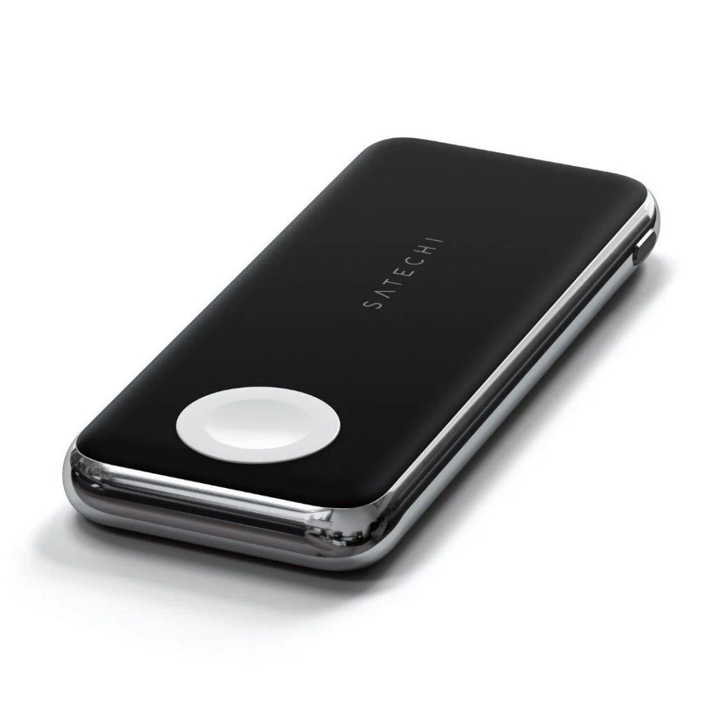 Satechi Quatro Wireless Qi 10000mAh (USB-C PD, USB-A) juoda