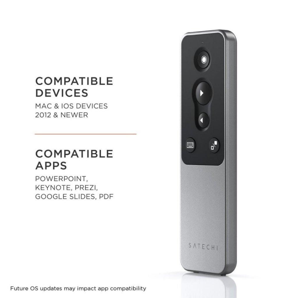 Klaviatūra Belaidis lazerinis presentatorius „Satechi bluetooth R1 ST-BTPR1M space pilka“