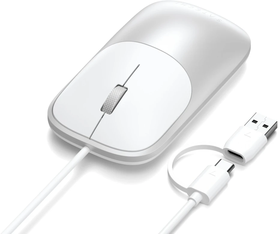 Pelė Satechi Satechi Slim LX Pelė su laidu - pelė optinė USB-A/USB-C (sidabrinis)