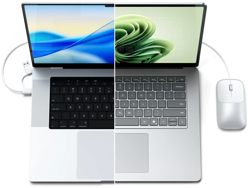 Pelė Satechi Satechi Slim LX Pelė su laidu - pelė optinė USB-A/USB-C (sidabrinis)