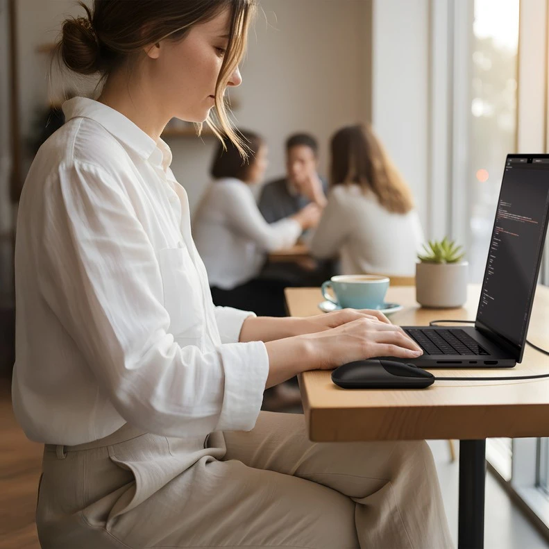 Pelė Satechi Satechi Slim LX Pelė su laidu - pelė optinė USB-A/USB-C (space juodas)