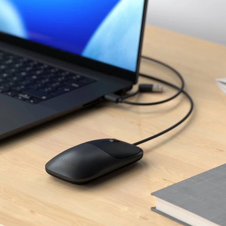 Pelė Satechi Satechi Slim LX Pelė su laidu - pelė optinė USB-A/USB-C (space juodas)