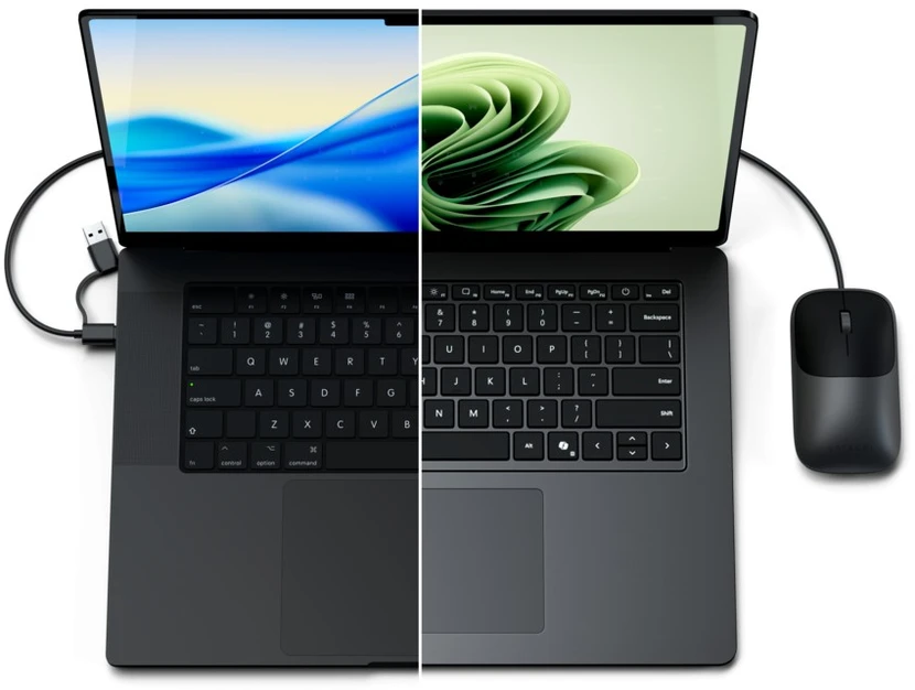 Pelė Satechi Satechi Slim LX Pelė su laidu - pelė optinė USB-A/USB-C (space juodas)