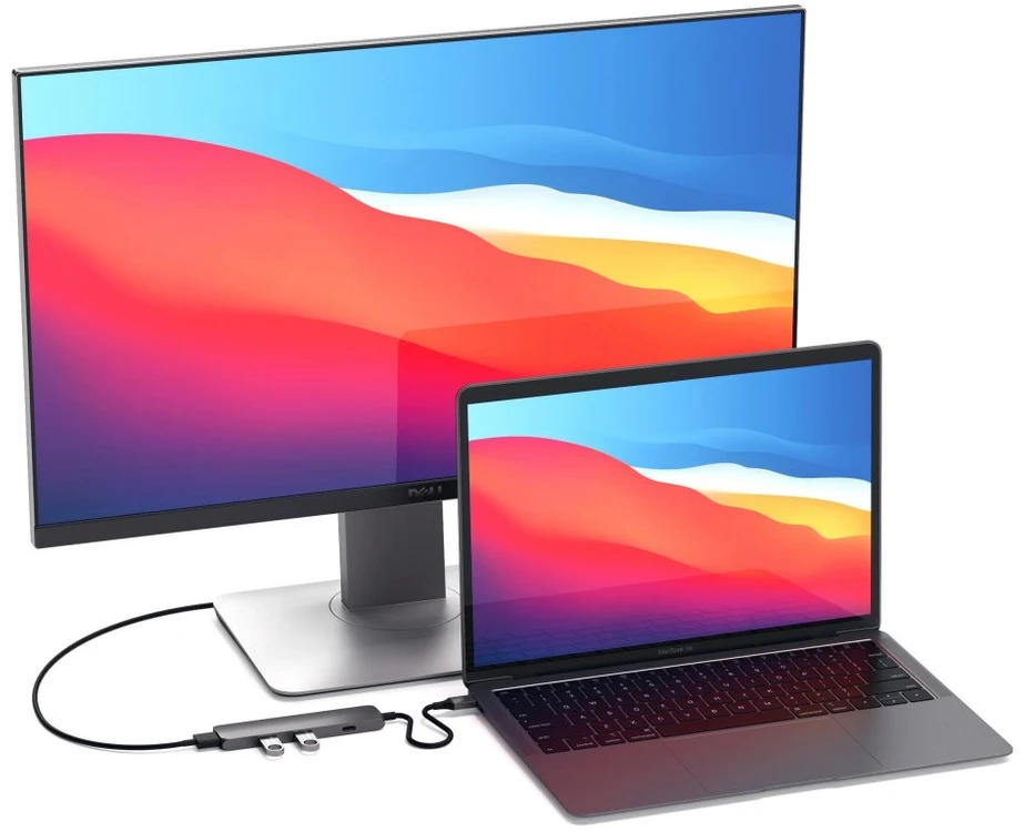 Apple Satechi USB-C 4 Multiport Kosminė pilka adapter
