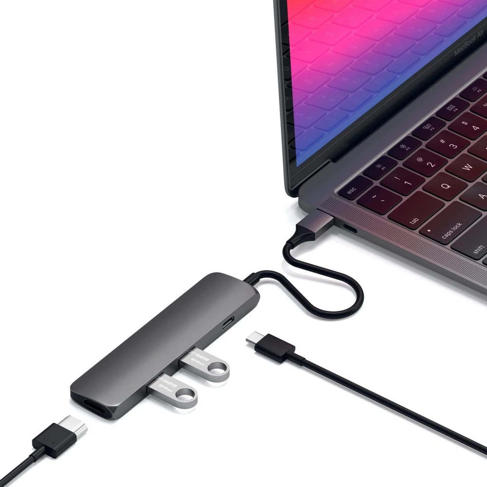 Apple Satechi USB-C 4 Multiport Kosminė pilka adapter