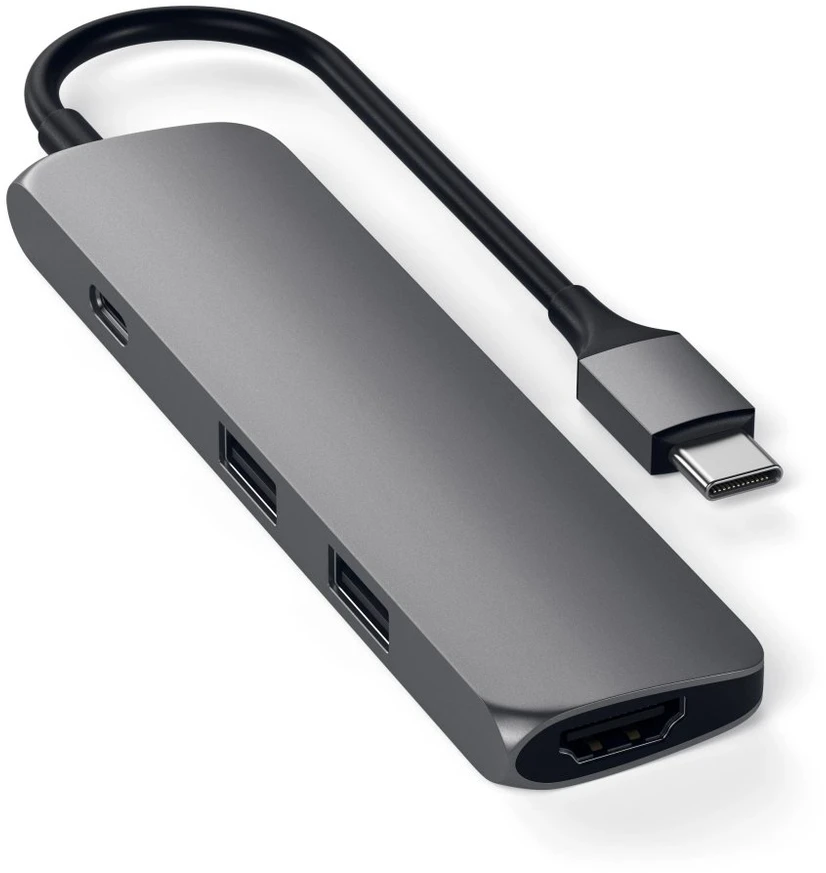 Apple Satechi USB-C 4 Multiport Kosminė pilka adapter
