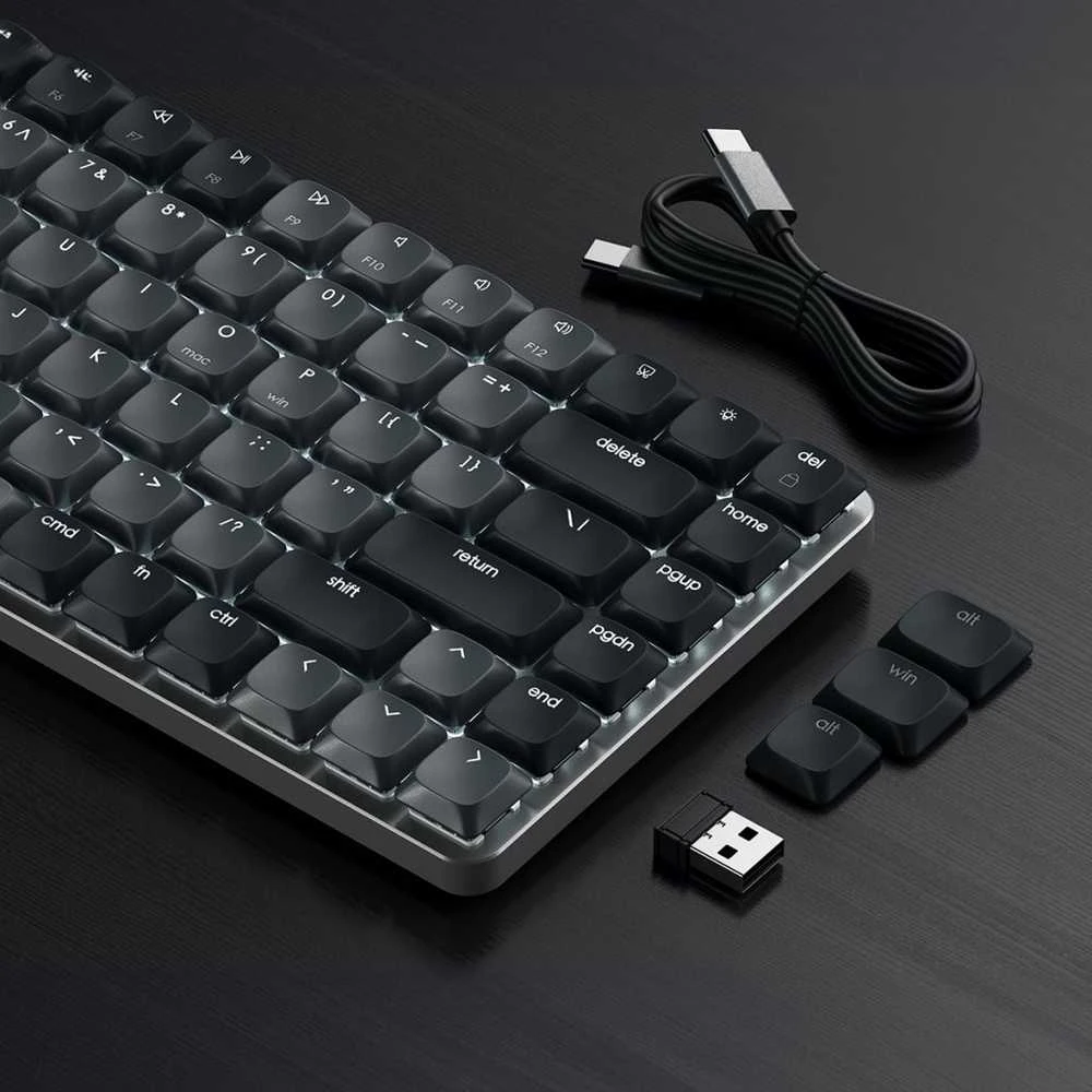 Satechi SM1 Slim Mechaninė su pašvietimu Bluetooth Klaviatūra - Nordic išdėstymas - Dark