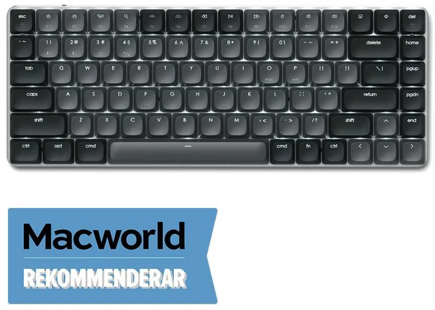 Satechi SM1 Slim Mechaninė su pašvietimu Bluetooth Klaviatūra - Nordic išdėstymas - Dark