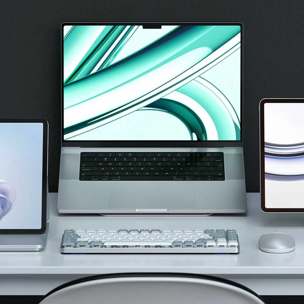 Satechi SM1 Slim Mechaninė su pašvietimu Klaviatūra Nordic išdėstymas - Light Pilkas