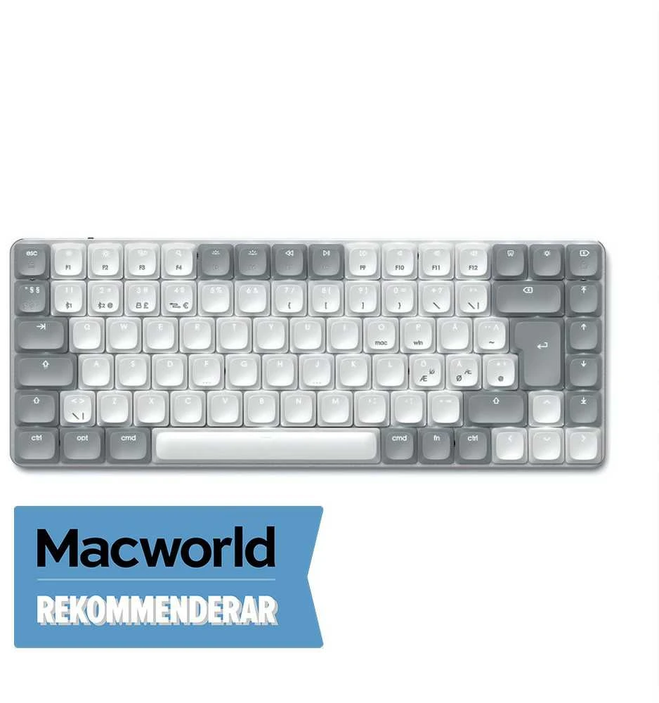 Satechi SM1 Slim Mechaninė su pašvietimu Klaviatūra Nordic išdėstymas - Light Pilkas