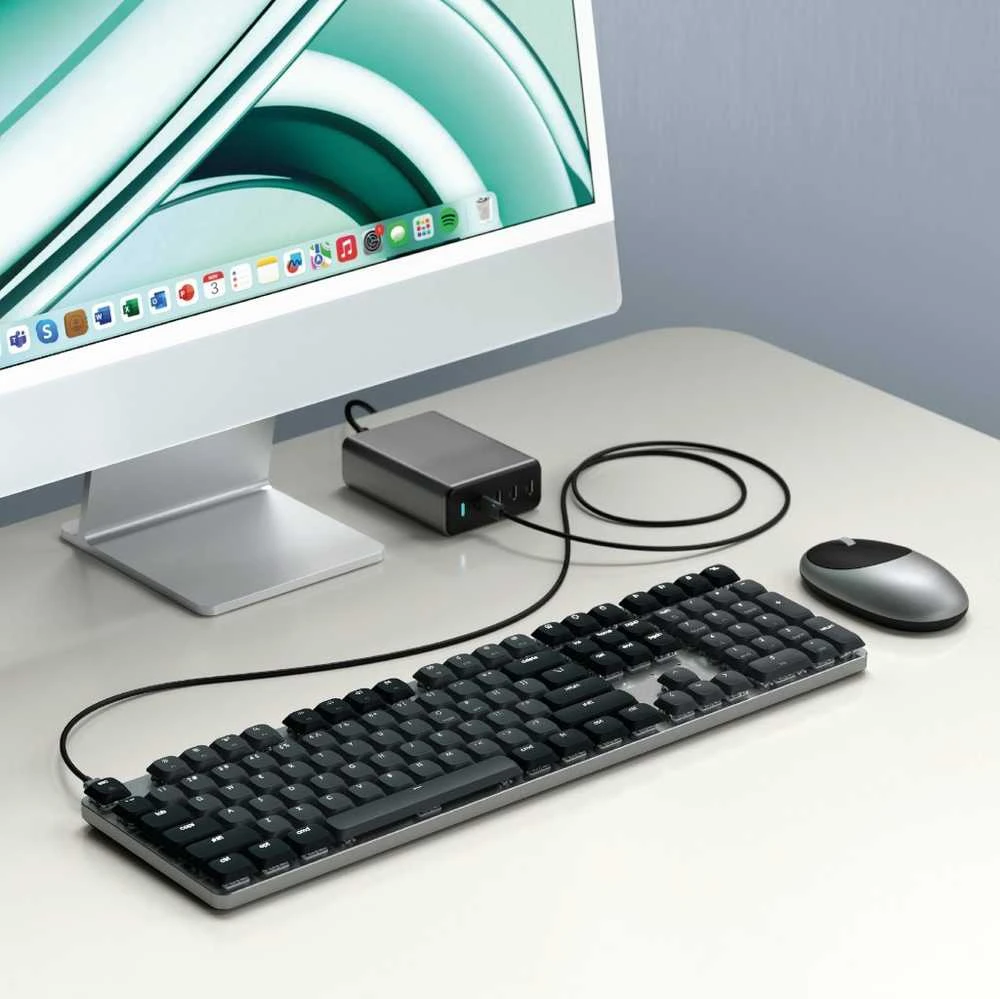 Satechi SM3 Slim Mechaninė su pašvietimu Bluetooth Klaviatūra Nordic išdėstymas - Dark