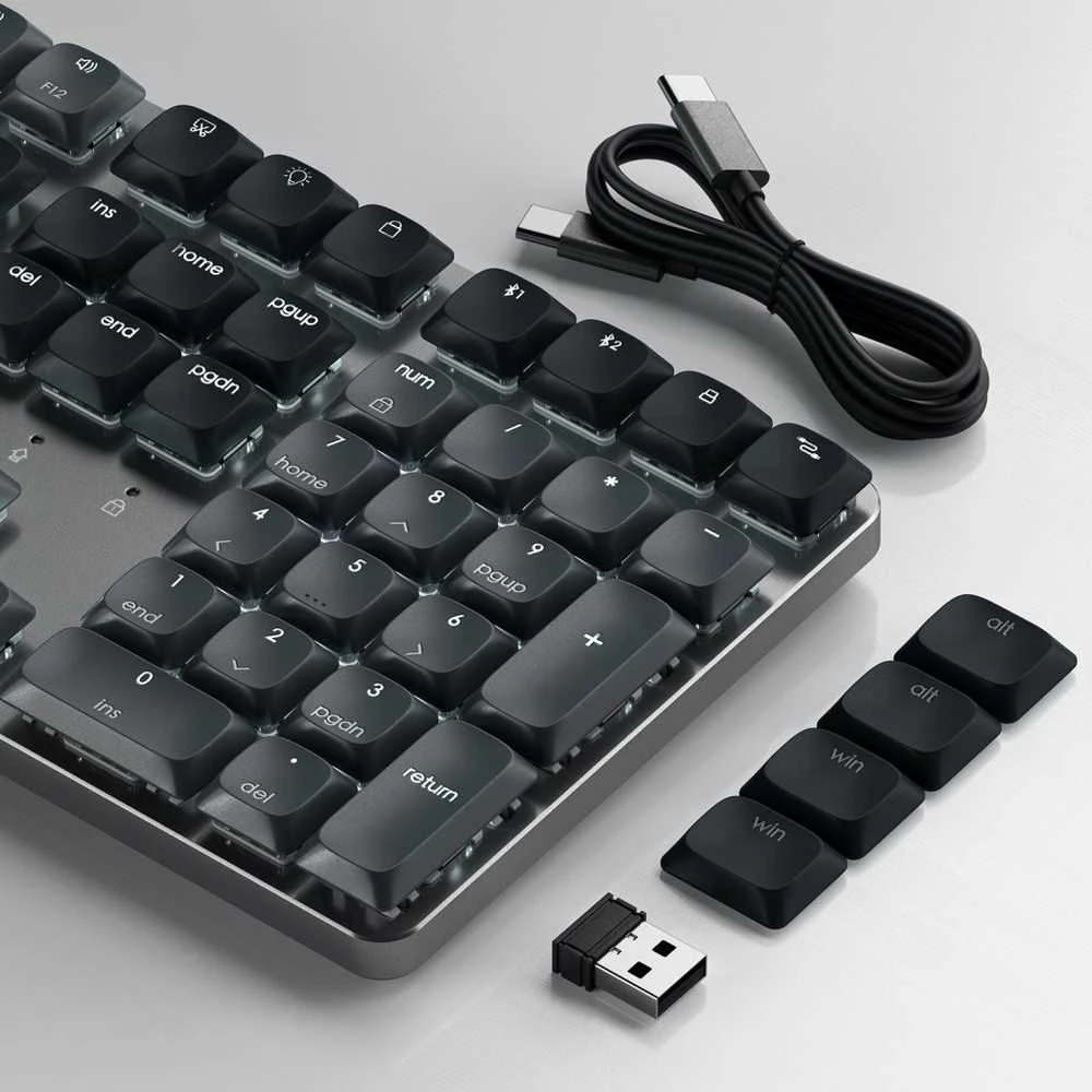 Satechi SM3 Slim Mechaninė su pašvietimu Bluetooth Klaviatūra Nordic išdėstymas - Dark