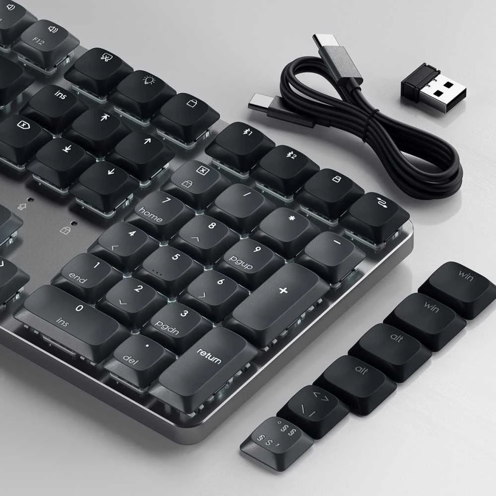 Satechi SM3 Slim Mechaninė su pašvietimu Bluetooth Klaviatūra Nordic išdėstymas - Dark