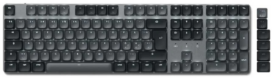 Satechi SM3 Slim Mechaninė su pašvietimu Bluetooth Klaviatūra Nordic išdėstymas - Dark