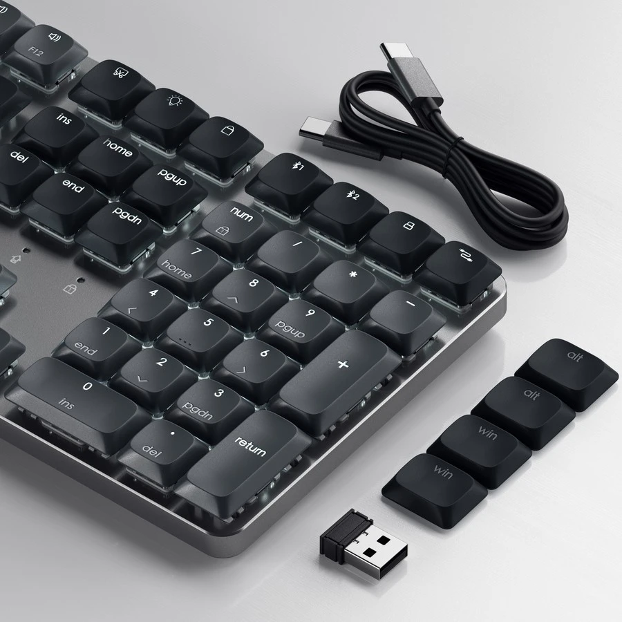 Klaviatūra Wireless mechaninė keyobard QWERTY Satechi SM3 Slim Mechaninė dark