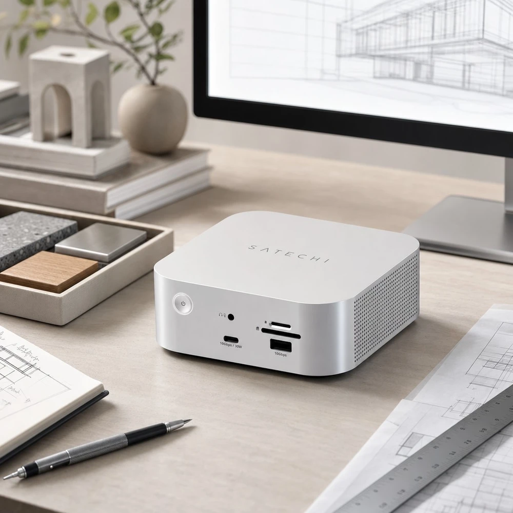 Satechi Thunderbolt 5 CubeDock ze slotem na SSD | 8K | PD do 140W
