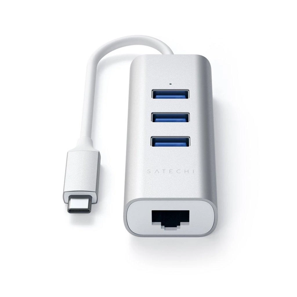 Satechi USB-C šakotuvas su Ethernet ir 3 USB 3.0 jungtimis