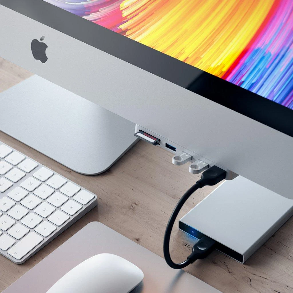 HUB USB Satechi Clamp Hub Pro 1x SD 1x USB-C 1x Micro SD + 3x USB-A 3.0 (ST-TCIMHM)