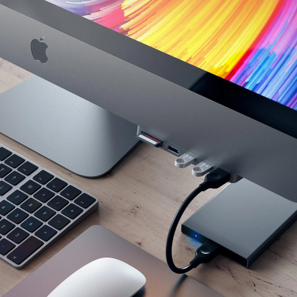 HUB USB Satechi Clamp Hub Pro 1x SD 1x USB-C 1x Micro SD + 3x USB-A 3.0 (ST-TCIMHM)