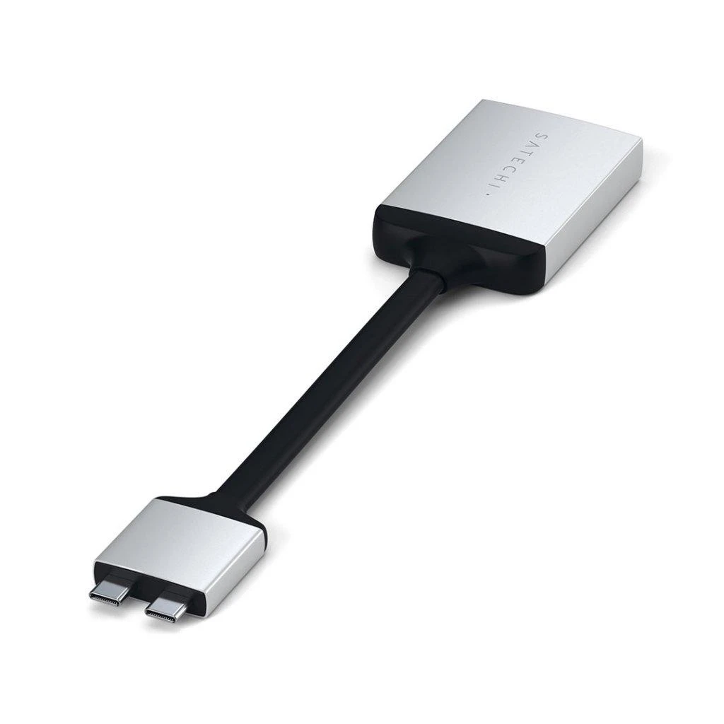 USB šakotuvas Satechi USB-C 2xHDMI adapteris sidabrinis