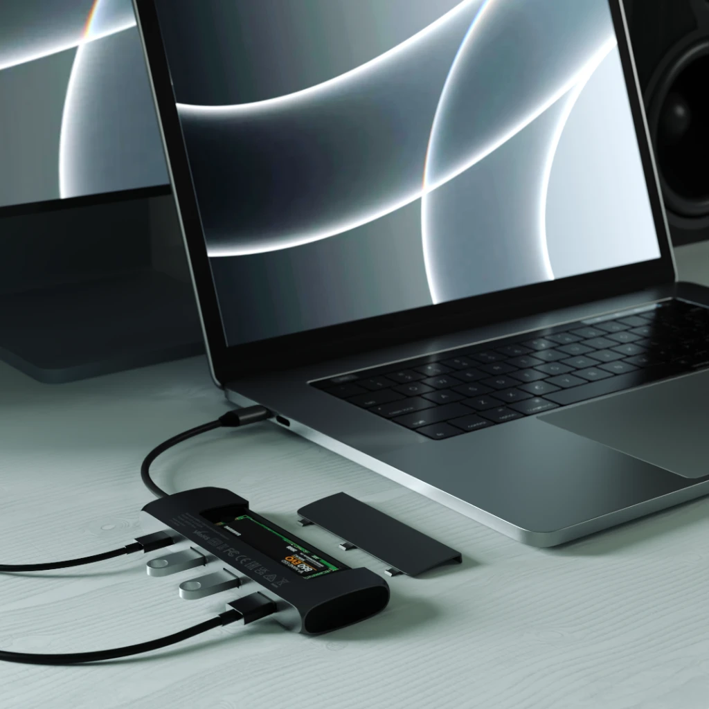 USB šakotuvas / SSD ek. Satechi USB-C 4K HDMI/2xUSB-A/1xUSB-C Kosminė pilka