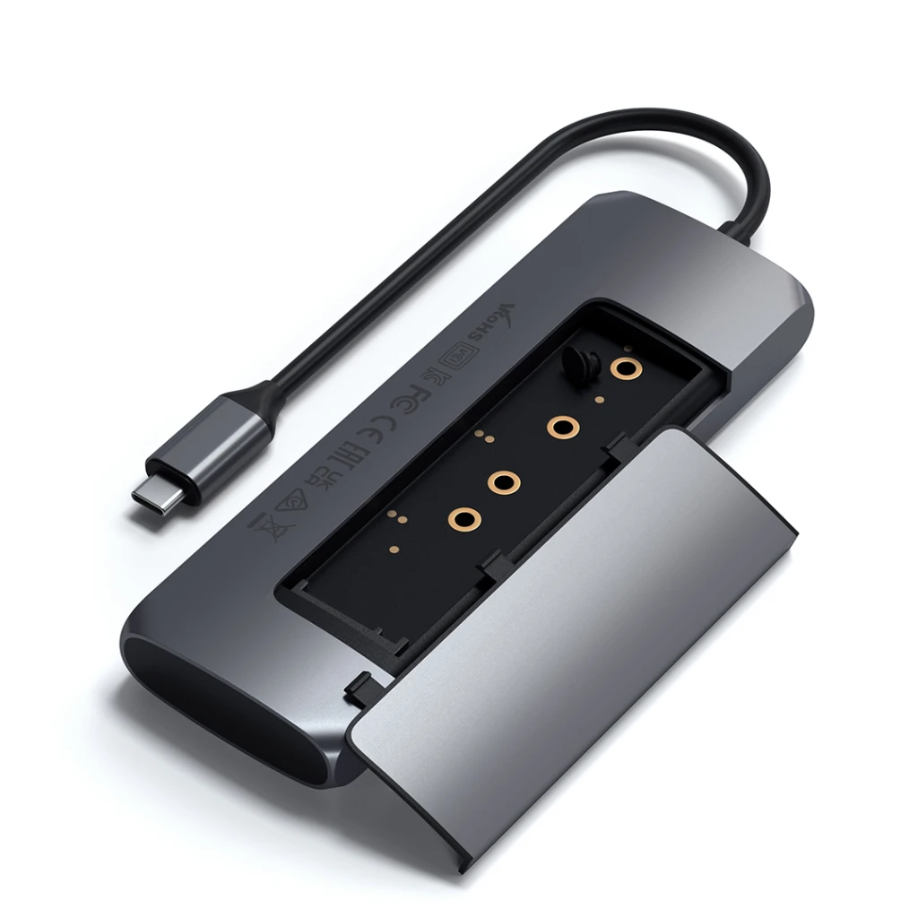 USB šakotuvas / SSD ek. Satechi USB-C 4K HDMI/2xUSB-A/1xUSB-C Kosminė pilka
