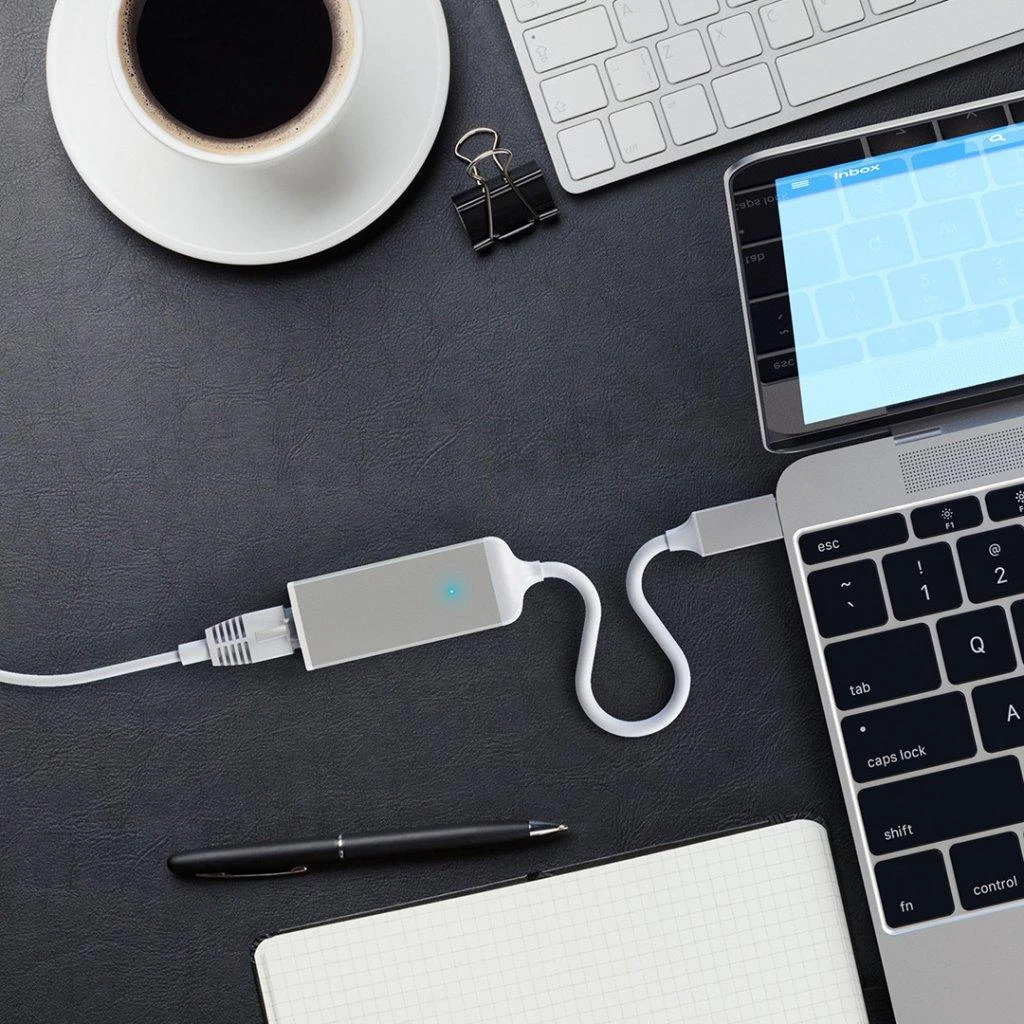 USB šakotuvas Satechi USB-C į Gigabit Ethernet Kosminė pilka