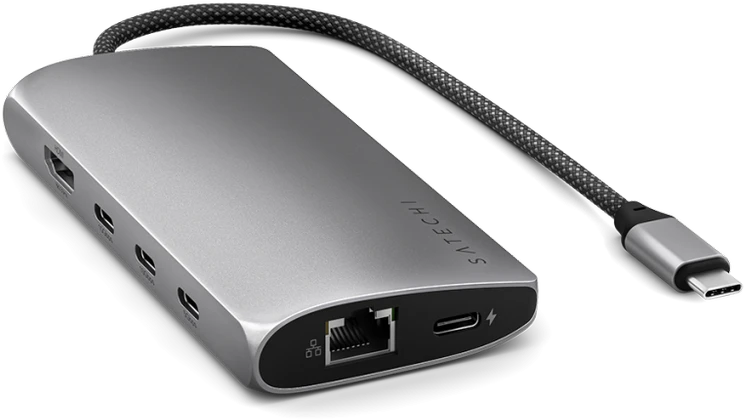 SATECHI USB-C MultiPort Adapteris 8K su Ethernet V3 - Kosminė pilka