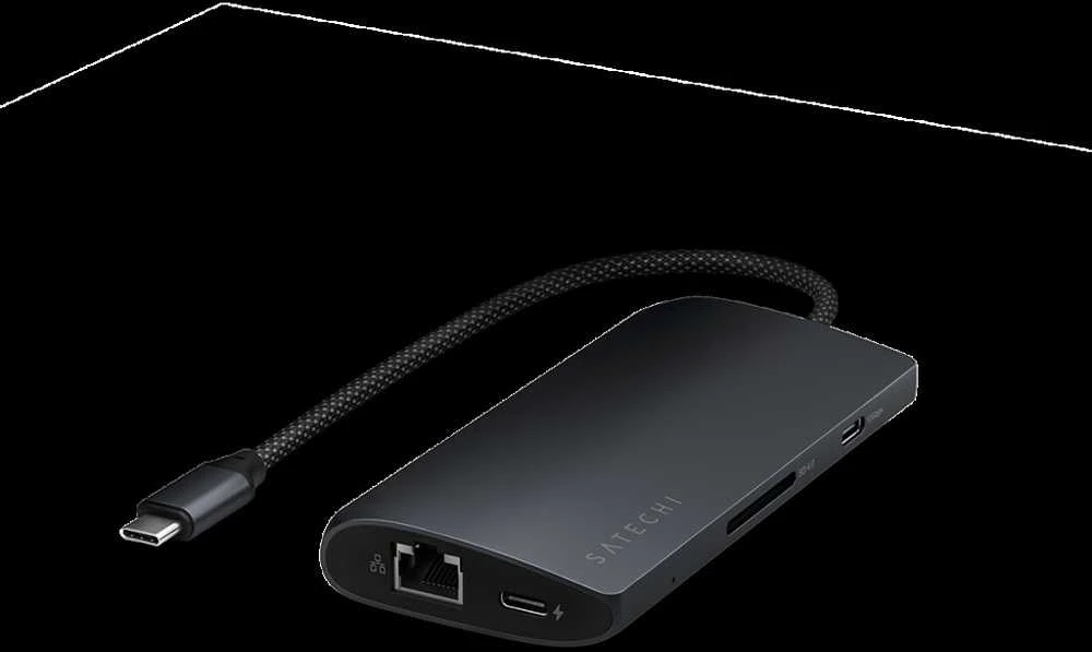 SATECHI USB-C MultiPort Adapteris 8K su Ethernet V3 – vidurnaktis