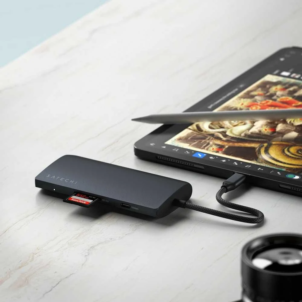 SATECHI USB-C MultiPort Adapteris 8K su Ethernet V3 – vidurnaktis