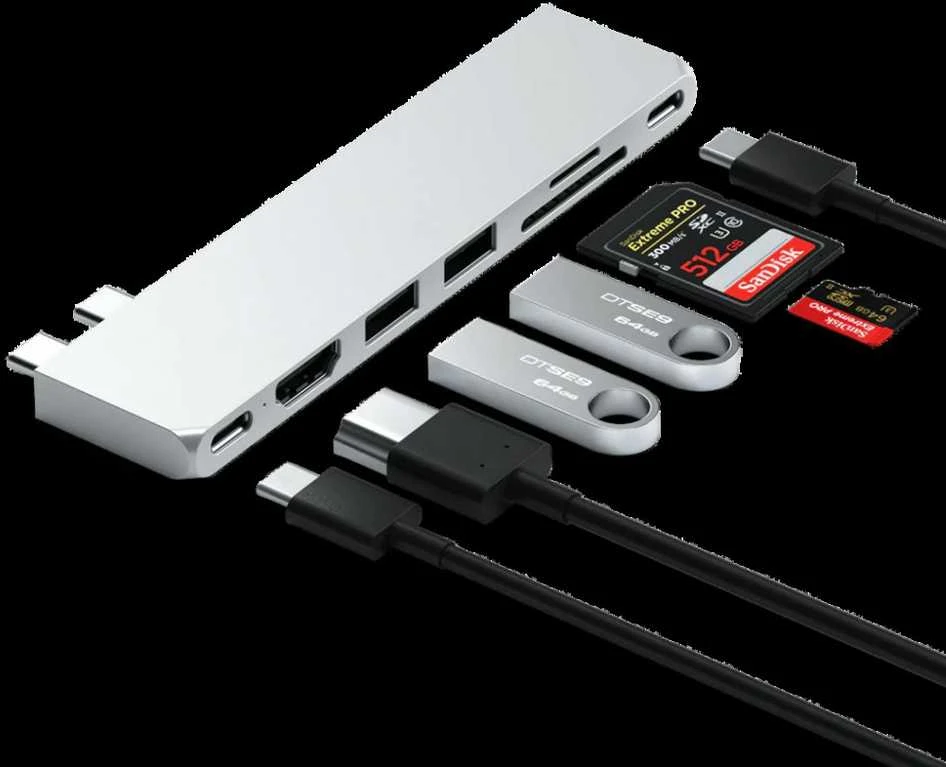 SATECHI Pro Hub Slim - Sidabrinis