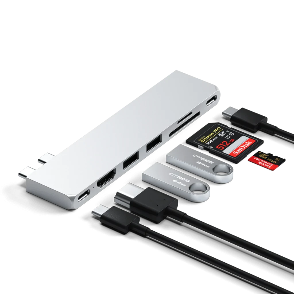 SATECHI Pro Hub Slim - Sidabrinis