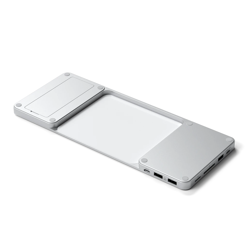 Satechi Slim Dock, skirtas iMac 24" USB-C (USB-C 10Gb, USBA-A 10Gb, 2x USB-A, mikro/SD kortelių skaitytuvas, NVMe SATA lizdas) (sidabrinė)