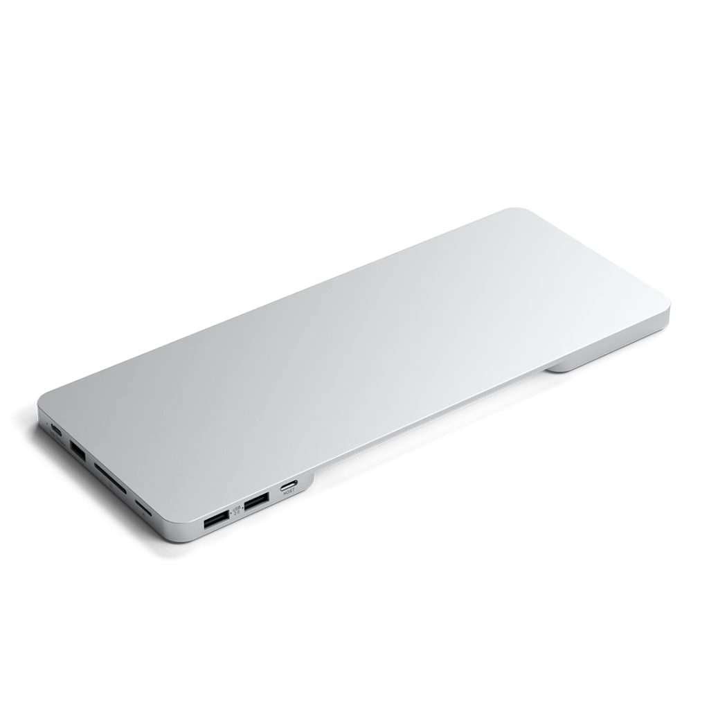 Satechi Slim Dock, skirtas iMac 24" USB-C (USB-C 10Gb, USBA-A 10Gb, 2x USB-A, mikro/SD kortelių skaitytuvas, NVMe SATA lizdas) (sidabrinė)