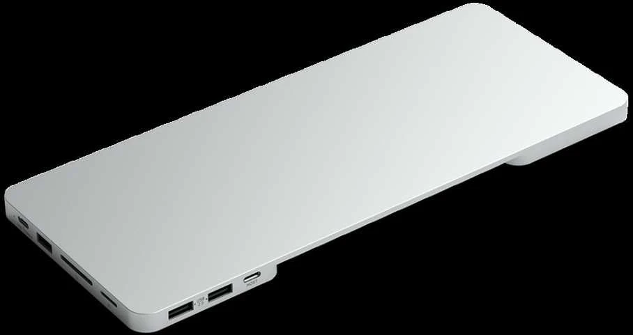 Satechi Slim Dock, skirtas iMac 24" USB-C (USB-C 10Gb, USBA-A 10Gb, 2x USB-A, mikro/SD kortelių skaitytuvas, NVMe SATA lizdas) (sidabrinė)