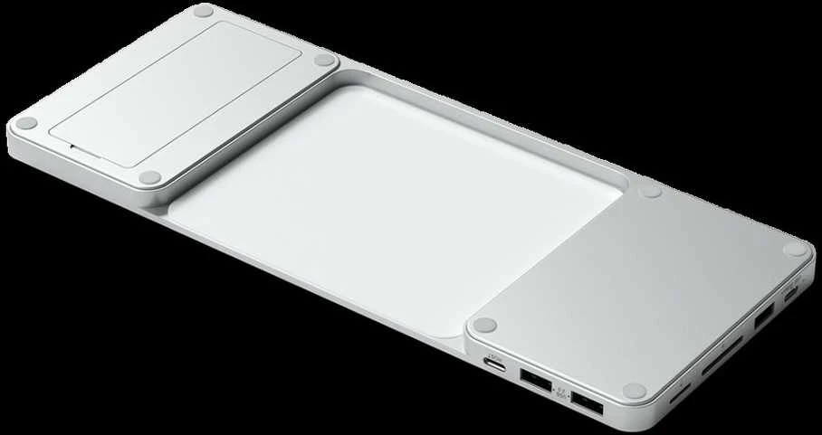 Satechi Slim Dock, skirtas iMac 24" USB-C (USB-C 10Gb, USBA-A 10Gb, 2x USB-A, mikro/SD kortelių skaitytuvas, NVMe SATA lizdas) (sidabrinė)