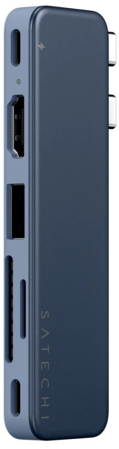 „Satechi USB-C Snap Hub“, skirtas „MacBook Neo“ – indigo spalvos