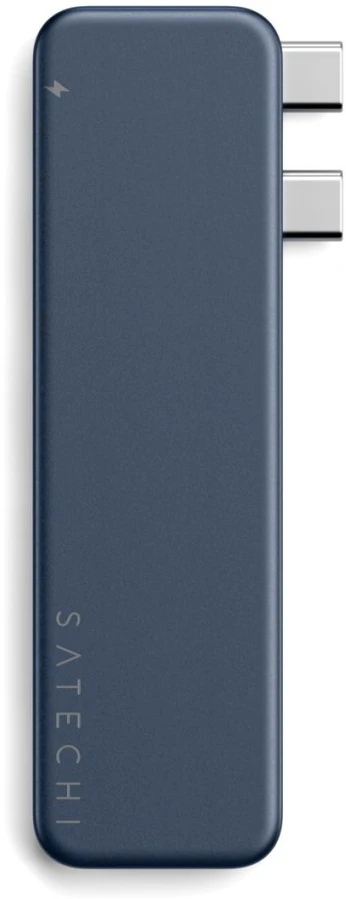 „Satechi USB-C Snap Hub“, skirtas „MacBook Neo“ – indigo spalvos