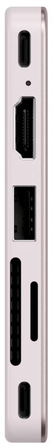 „Satechi USB-C Snap Hub“, skirtas „MacBook Neo“ – rausvas