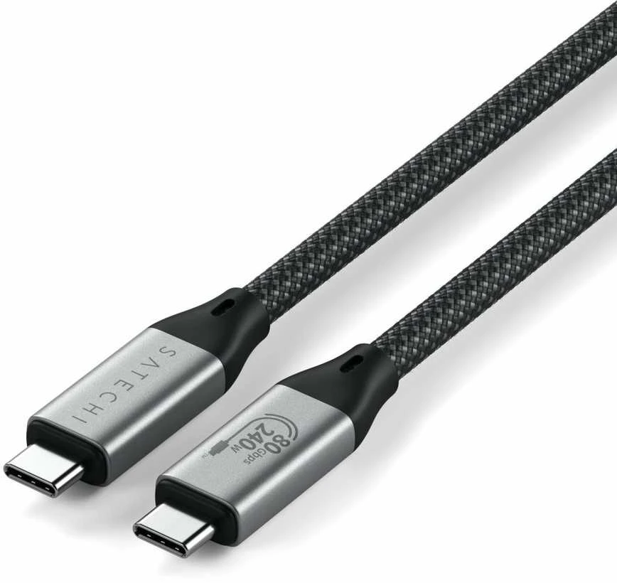 Satechi Kabelis USB USB-C - USB-C 1.2 m Juodai-sidabrinė (ST-YU4120K)