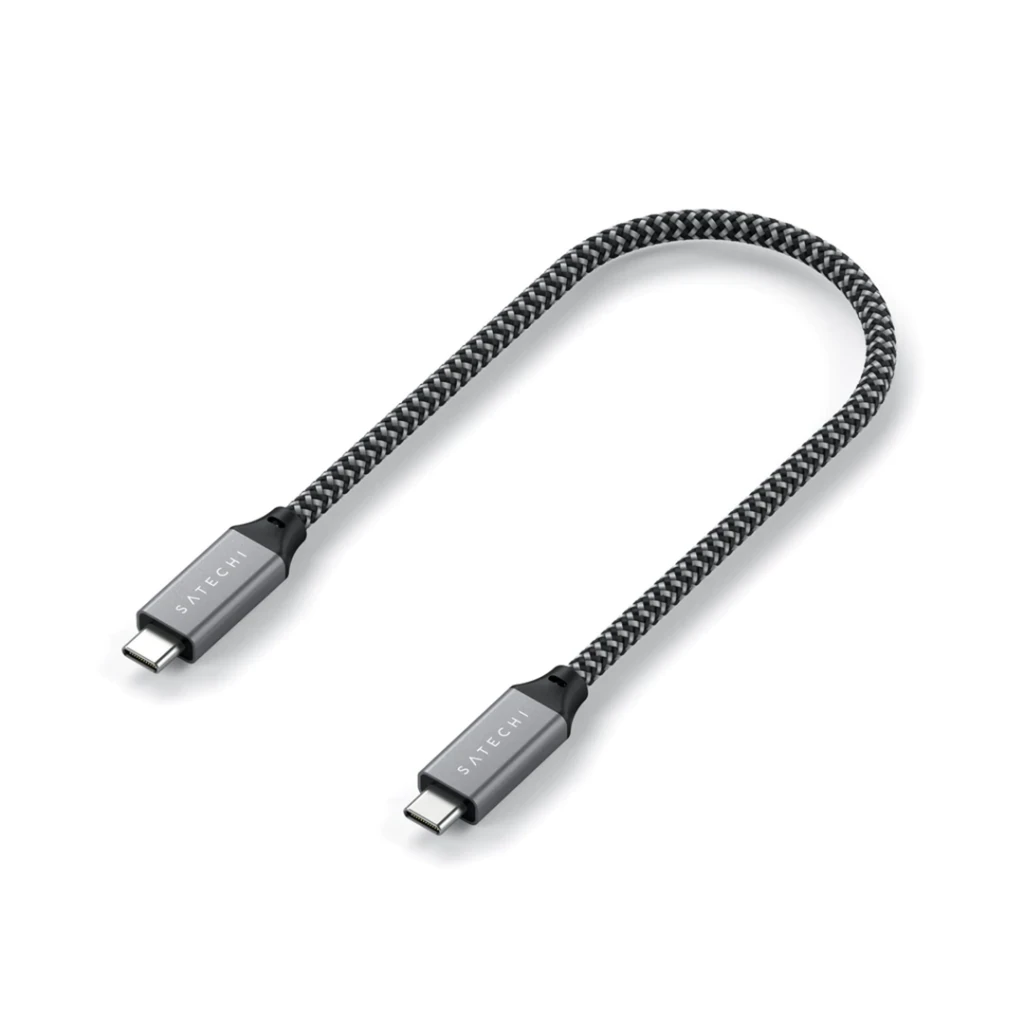 USB C laidas į USB C Satechi 100W 0,25 m ST-U4C25M erškėčiai pilka