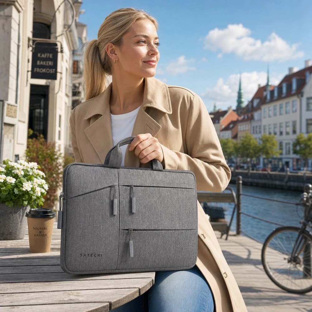 Vanduo resistant bag for Macbook 13" Satechi ST-LTB13 pilka