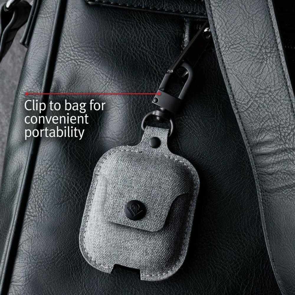 Twelve South AirSnap Twill skirta Apple AirPods - Light pilka