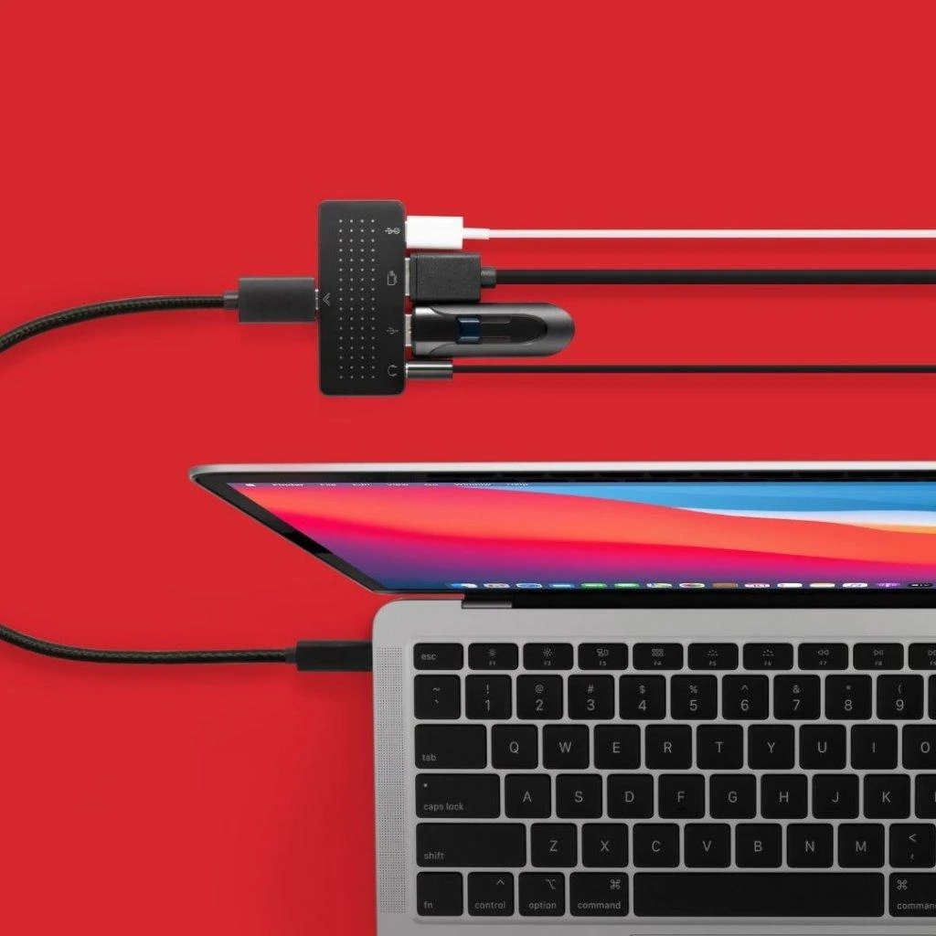 Twelve South USB HUB Twelve South StayGo Mini – kompaktiškas USB-C šakotuvas (USB-C, HDMI, USB-A/BC 1.2, ausinės/garsas)